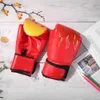 Спортивные перчатки 2pcs Kick Boxing Gloves дышащие кожаные пламенные перчатки для мужчин для мужчин каратэ муай тай -май -санда. Тренировочная перчатка 230625