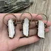 Colares com Pingente Bohemia Soldado Antigo Banhado a Cobre Natural Branco Cristal de Quartzo Bastão Vintage Boho Feito à Mão Jóias de Pedra MY210829