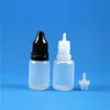 100 conjuntos de frascos conta-gotas de plástico de 10 ml tampa de prova de adulteração longa e fina ponta de agulha bico para líquido gota vapor e-líquido 10 ml Autve