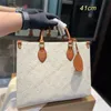 FASHION Totes bags Crafty ONTHEGO designers handbags MM GM PM WOMEN luxurys Genuine Leather color printing letter bag lady on the go crossbody shoulder Wallet