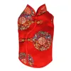 Vêtements pour chiens vêtements de fête pour animaux de compagnie chat Chinoiserie Cheongsam année Costume traditionnel chinois Costume Tang de haute qualité