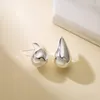 Boucles d'oreilles clous d'oreilles pour femmes or 18 carats goutte d'eau léger en acier inoxydable hypoallergénique Vintage argent mode couleur bijoux