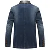 Men's Casual Shirts Plus Size Jackets Denim Outwear Spring Autumn Men Clothing Male Blazers Suits Jeans Patchwork Leather Slim Fit Coat MY190 230625