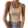 Tanques femininos 2023 tanque feminino sem mangas top forma encaixe colher pescoço com nervuras malha básica cami camisas bodycon camis sexy