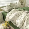 Conjunto de roupa de cama conjunto de capa de edredom com estampa floral com fronhas de lençol quentinho e fofo, roupa de cama queen size completa para presente em casa 230625