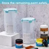 Jewelry Pouches 4 Pcs Plastic Paint Containers With Lids 50 Oz Storage For Leftover Cups Empty Can 1500Ml