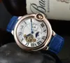 Tous les sous-cadrans fonctionnent Hommes FEMMES Montre Acier Automatique mécanique TANK montres ChronomètreMontre relogies pour hommes relojes Cadeau FEMMES montres-bracelets