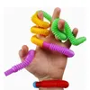 2023 модные игрушки-непоседа круглые красочные пластиковые трубки катушки детские забавные игрушки раннее развивающие складные игрушки