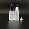 100 Pcs/Lot 10 ML Plastic Dropper Bottles With Child Proof Caps and Tips Safe Vapor Squeeze long nipple Kdplx