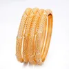 Bangle 24K Dubai Bangels Gold Color Bracelets For women wife Girls African France wedding Party New pattern jewelry bridal gifts