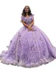 Glitterfjäril quinceanera klänning 2024 mönster paljett charro mexikansk kvitten söt 15/16 födelsedagsfest klänning för 15: e tjejen vestido de 15 anos korsett orkidé blå