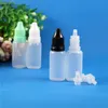 Lot 300 Pcs 1/2 OZ 15 ML Plastic Dropper Bottles Thief Proof Tamper Evidence NEW LDPE Liquid EYE DROPS E CIG OIL Mueln