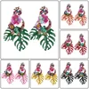 Leading Lady Fancy 2023 You are the Trend Brincos pendentes Old Fashion 18K 3D Colorful Alloy leafs and flowers New Stylish Unique Traditional Brand Luxury Earing