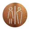 Novelty Items All Gender Restroom Signs - Toilet Door Sign - Bathroom Plaques WC Composite Aluminum Board Gold Silver 230625