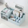 Держатели для хранения стойки стойки ABS Desk Office Office Organizer Stickers Bins Holder Desktop Pencil Pen Sundries Etenterable Box Stationly School. 230625