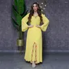 Etnische Kleding 2023 Chiffon Diamanten Abaya Marokko Feestavond Moslim Vrouwen Jurken Elegante Kaftan Dubai Gown Jalabiya Caftan Islam