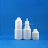 100 ensembles/lot 10 ml compte-gouttes en plastique bouteilles blanches inviolable enfant bouchons à double preuve longues pointes d'aiguille fines e vapeur liquide 10 ml Eknco