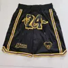 Pantaloni da uomo Lakers Kobe Mamba Spirit Pantaloncini da basket taglia 8 e 24 Black Serpent Kobe con tasca con zip B6GQ