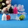 100 set 3 ml (1/10 oz) di flaconi contagocce in plastica per tappi a prova di bambino Punte LDPE Resistenza E Vapor Cig Liquid 3 ml Obhsg