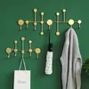 Hooks Rails Gold Black Wall Hook Storage Nordic Creative Entrance Key Hanger Home Decoration Hanging Fitting Room Clothes Coat 230625