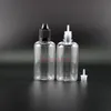 100 st 50 ml Pet Droper Bottle mycket transparent barnsäker säker plast Droper Bottle Squeezable Vapor Rainbow Caps Feggb