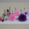 Decorative Flowers Artificial Silks White Country Wedding Bridal Bouquets Table Fake Flower Centerpiece For Party Gift Bouquet Vase Decor