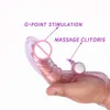 Finger Vibrator Penis Sleeve g Spot Clitoris Stimulator Vagina Orgasm Clit Climax Massage for Women