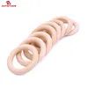 Jouets de dentition pour bébé Sutoyuen 50pcs perles de dentition en bois naturel anneau en bois pour jouets de dentition bricolage fabrication de bijoux en bois artisanat 40/50/55 / 70mm 230625