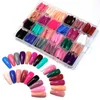 Valse Nagels 24 Grid Boxed Multi Color Mixed Nail Tips Frosted Vierkante Ballet Dragen Nep Set Kleurverbetering Gereedschappen 230626