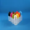 100 Set 8ml (1/4 oz) Flaconi contagocce in plastica Punte per tappi a prova di BAMBINO PE LDPE E Vapor Cig Liquid 8 ml Fkbmq