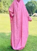 Hijabs Jilbabs for Women Printed Prayer Dress Muslim Abaya with Integrated Veil Islamic Products Ramadan Modest Outfits Dubai 230626