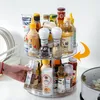 Decorative Plates 360 Rotation Cabinet Turntable Organizer Storage Spice Rack Drink Cosmetic PET Transparent For Kitchen Bathroom l230625