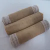 Stołowy biegacz vintage jute jute lniana burlap stół