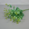 3PCS 검은 인공 유칼립투스 잎 가짜 실크 유칼립투스 줄기 꽃다발 가짜 식물 총 16 줄기 배열 홈 파티 할로윈 웨딩 홈 장식