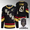 61 Mark Stone Hockey Jerseys 2023 Stanley Cup Champions Jack Eichel Reilly Smith Chandler Stephenson Alec Martinez Jonathan Dorofeyev Adin Hill theodore