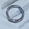 Anel solitário anel infinito 925 prata esterlina micro pave AAAAA zircônia cúbica noivado aliança de casamento anéis para mulheres joias de festa 230626