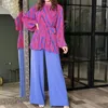 Women's Two Piece Pants Suit Africa Clothes Dashiki Fashion Top And High Waist Wide Leg Trouser Set Elastic Party Big Size For Lady