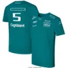 F1 Aston Team T-shirt Formula 1 Racing Suit T-shirts à manches courtes Pilote d'été Vert T-shirt à séchage rapide Maillot surdimensionné à la mode pour hommes