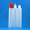 100 uppsättningar/parti 30 ml enhörning av plastdropparflaskor barnsäker lång spets PE Säker för E Liquid Vapor Juice E-Liquide 30 ML XLJMC