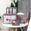 Cosmetic Bags 6PCS Travel Storage Bag Set For Clothes Tidy Organizer Wardrobe Suitcase Pouch Case Shoes Packing Cube