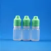 100 Sets/Lot 10ml Plastic Dropper Bottles Tamper Evident Child Double Proof Caps Long Thin Needle Tips e Vapor Cig Liquid 10 mL Ivxcm