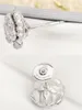 Studörhängen varumärke ren 925 sterling silver smycken för kvinnor guld rose blommor lycklig design bröllop fest mini söt storlek