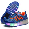 Sneakers Scarpe con ruote per bambini Sport Tempo libero Moda per bambini con LED Traspirante Casual Ragazze e ragazzi Roller Skatess 230626