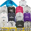 Finals de manga comprida Real Madrids Retro Futebol Jerseys Futebol GUTI Ramos SEEDORF CARLOS RONALDO ZIDANE Beckham RAUL Vintage FIGO 2013 2014