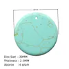 30mm Circular Shape Natural Gemstone Pendant Various Charm Crystal Gemstone Pendant with One Hole for Jewelry Making