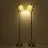 Lampy podłogowe Lampa LED Nordic Minimalistyczna metalowa ceramika oświetlenia wewnętrzna stół stojący stół salon wystrój domu sypialnia nocna