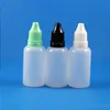 Flacons compte-gouttes en plastique de taille mixte 5 ml 10 ml 15 ml 30 ml 50 pièces chaque PE LDPE avec bouchons inviolables Liquides inviolables GOUTTES POUR LES YEUX E-CI Pdlv