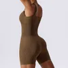 Designer Lu Lus-bodysuit voor dames, yoga, buikcontrole, naadloze geribbelde jumpsuit, gewatteerde sport-bh, romper, mode Fiess-sportkleding