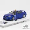 カーディキャストモデルカータイムマイクロ1 64 GTR R34オープンカバー高速車のダイカストモデルカー230625