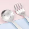 New Stainless Steel Coffee Spoon Smile Face Teaspoon Dessert Snack Ice Cream Scoops Fruit Salad Fork Dinnerware Kitchen Tableware